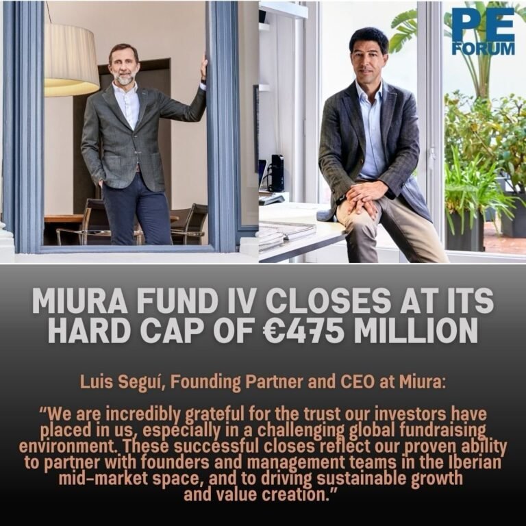 Miura Partners closes Fund IV at its hard cap of €475 million