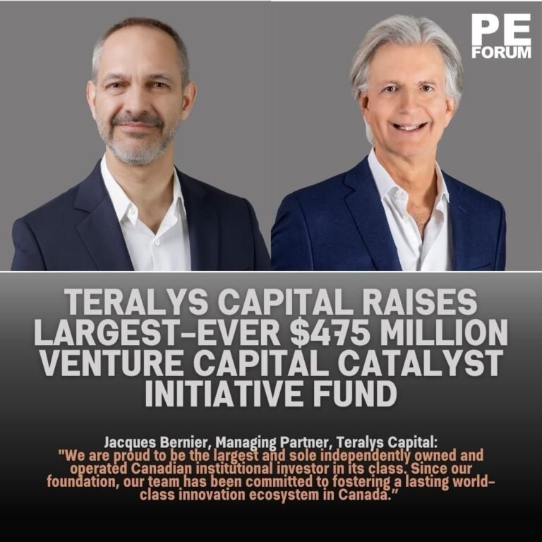 Teralys Capital Raises Largest-Ever $475 Million Venture Capital Catalyst Initiative Fund