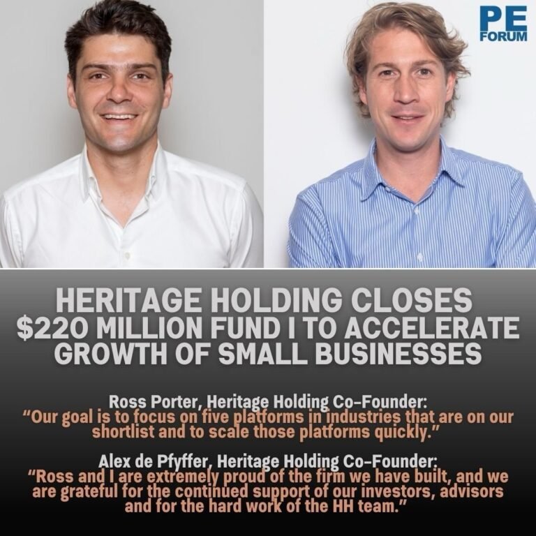 Heritage Holding Closes $220 Million Fund I to Accelerate Growth of Small Businesses