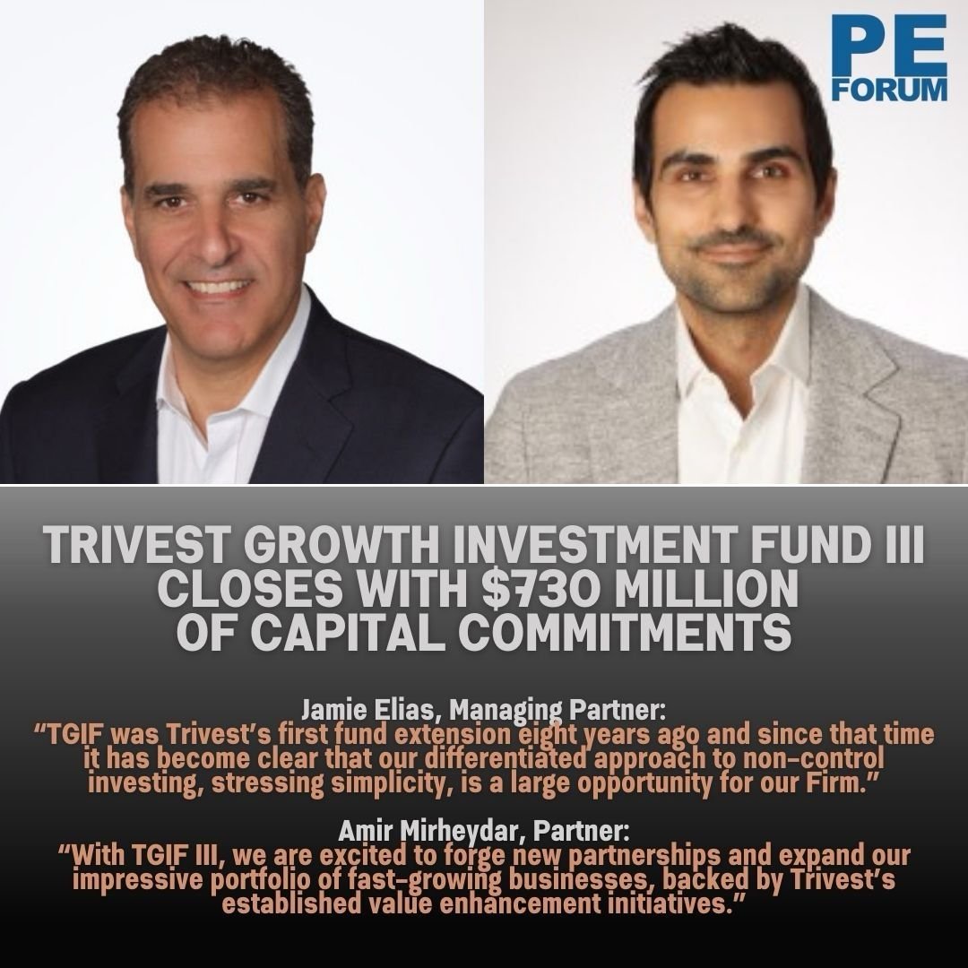 Trivest Partners closes Growth Investment Fund III with $730 Million of Capital Commitments