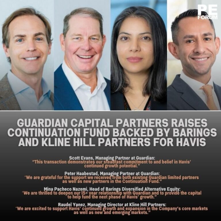 Guardian Capital Partners Raises Continuation Fund Backed by Barings and Kline Hill Partners for Havis, Inc.