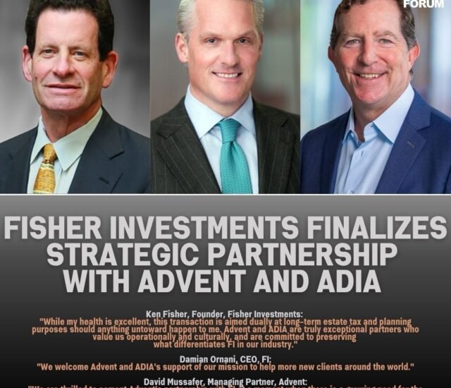 Fisher Investments Finalizes Strategic Partnership with Advent and Abu Dhabi Investment Authority (ADIA) with Completion of Minority Common Stock Investment