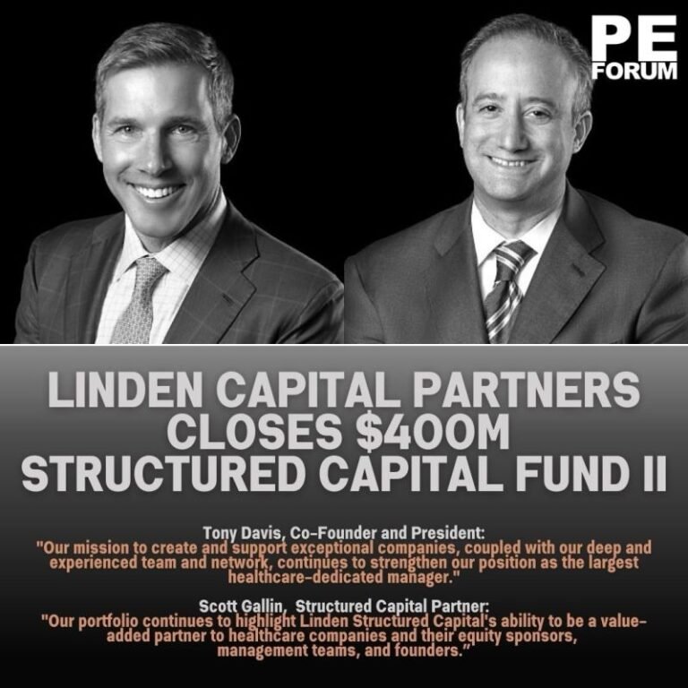 Linden Capital Partners Closes $400M Structured Capital Fund II