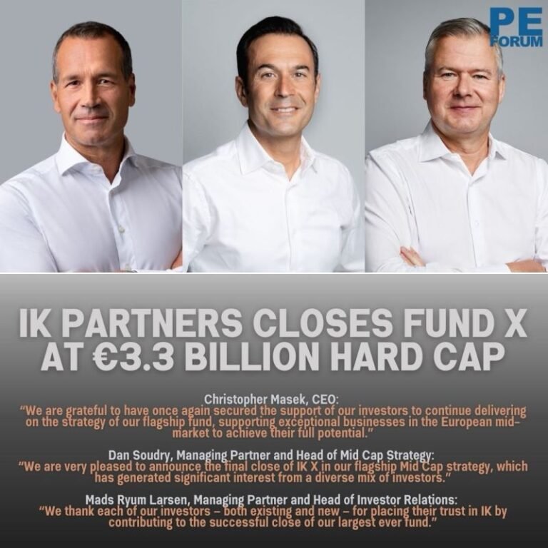 IK Partners Closes Record €3.3 Billion Mid Cap Fund, IK X