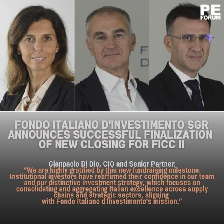 Fondo Italiano d’Investimento SGR Announces Successful Finalization of New Closing for FICC II, Reaching 503 Million Euros