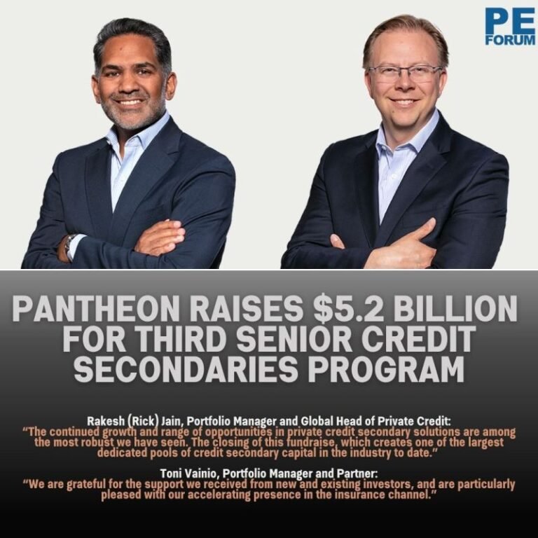 Pantheon Closes Record $5.2 Billion for Senior Debt III Fund, Strengthening Leadership in Private Credit Secondaries
