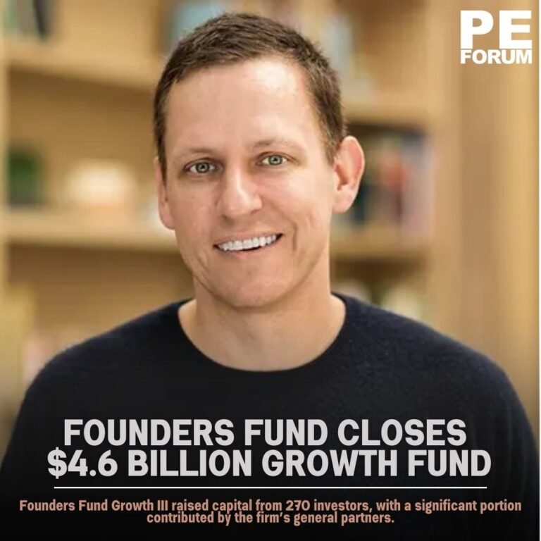 Founders Fund Closes $4.6 Billion Growth Fund to Back Late-Stage Tech Leaders
