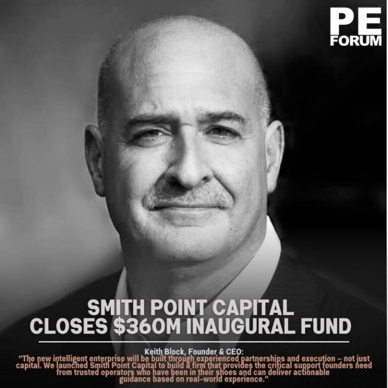Smith Point Capital, LLC Closes $360M Inaugural Fund to Power the Next Generation of Intelligent Enterprise Software