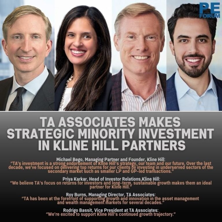 TA Associates Makes Strategic Minority Investment in Kline Hill Partners to Accelerate Growth in Private Equity Secondaries