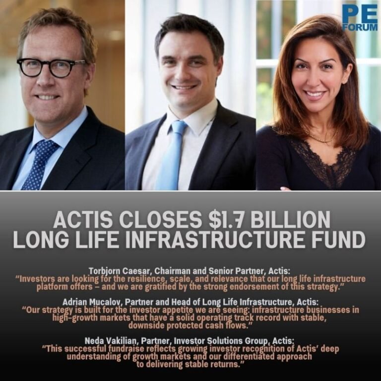 Actis Closes $1.7 Billion Long Life Infrastructure Fund