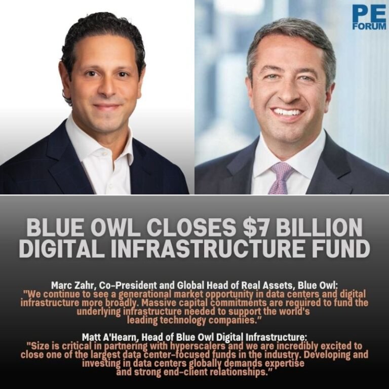 Blue Owl Capital Closes $7 Billion Digital Infrastructure Fund to Meet Global AI and Cloud Demand