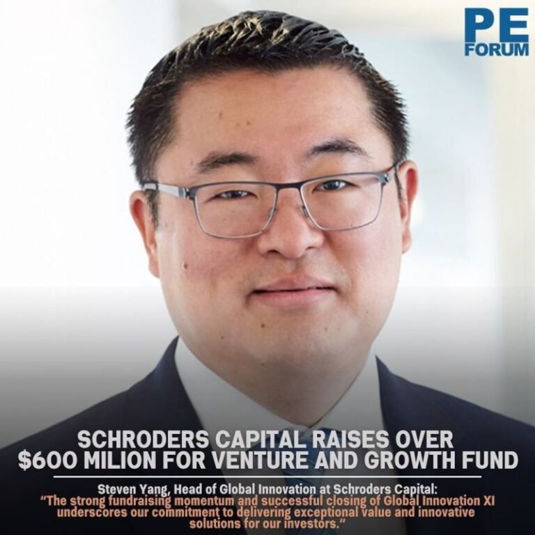 Schroders Capital Raises Over $600 Million for Venture and Growth Fund