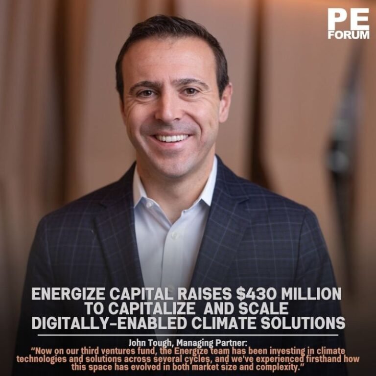 Energize Capital Closes $430 Million Ventures Fund III to Accelerate Digital-First Climate Solutions