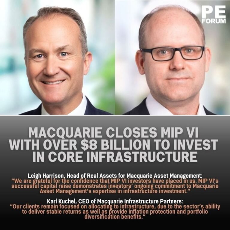 Macquarie Group Closes MIP VI with Over $8 Billion to Invest in Core Infrastructure