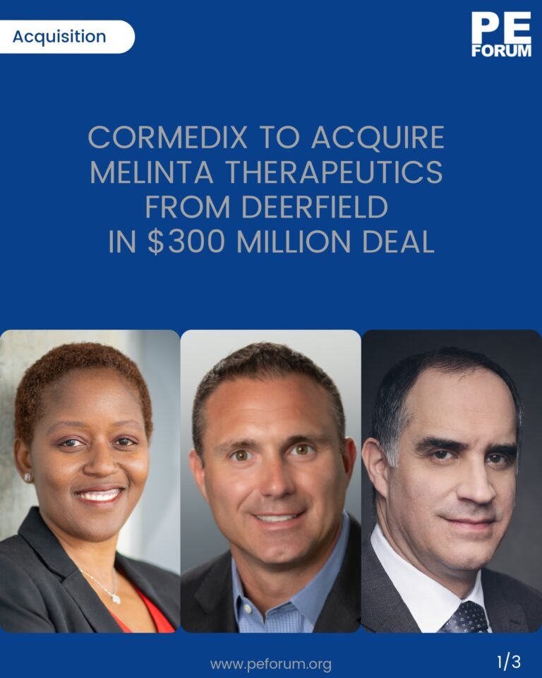 Cormedix Inc. to Acquire Melinta Therapeutics from Deerfield Management in $300 Million Deal
