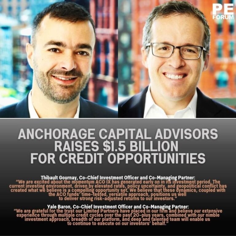 Anchorage Capital Advisors, L.P. Raises $1.5 Billion for Credit Opportunities