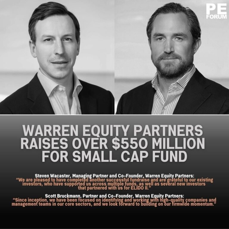 Warren Equity Partners Raises Over $550 Million for Oversubscribed Small Cap Fund