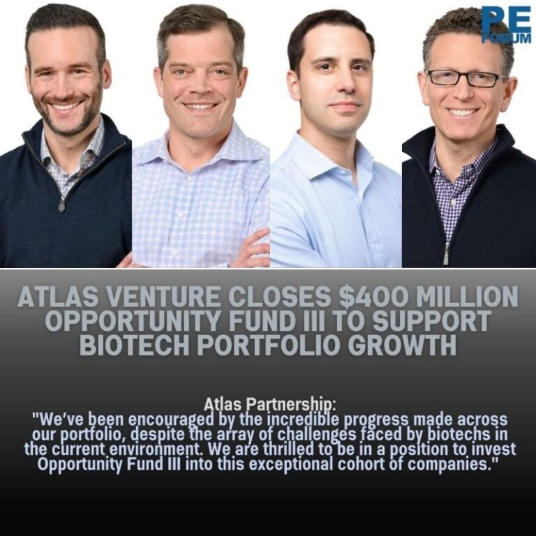 Atlas Venture Closes $400 Million Opportunity Fund III to Support Biotech Portfolio Growth