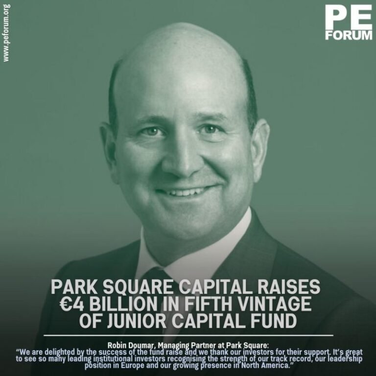 Park Square Capital Raises €4bn in Fifth Vintage of Junior Capital Fund