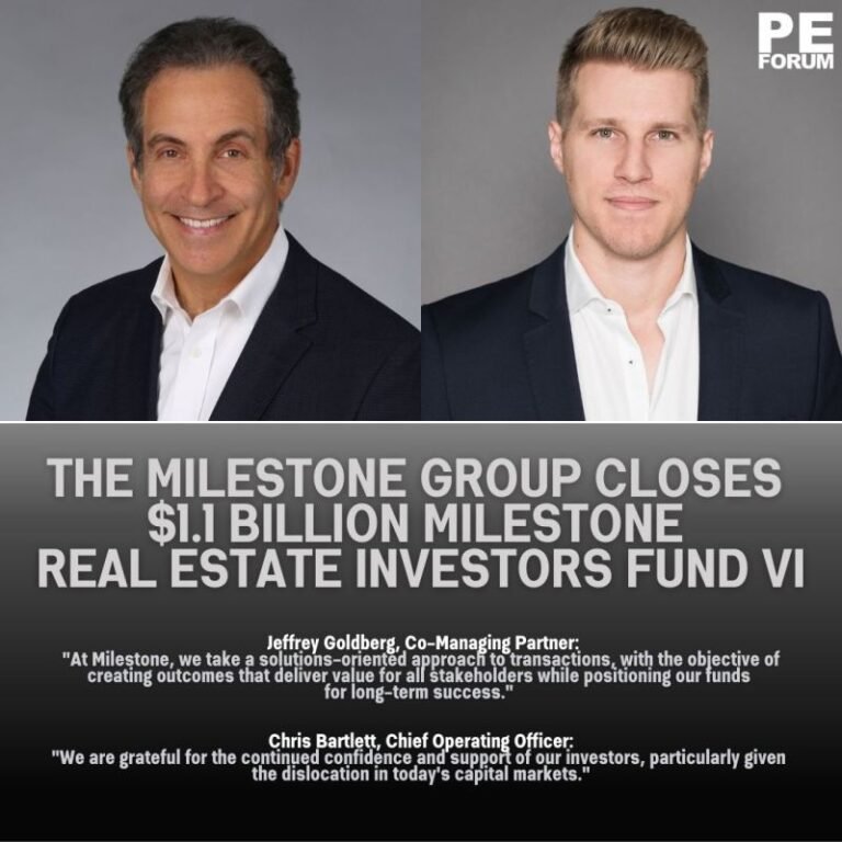 The Milestone Group Closes $1.1 Billion Fund VI, Oversubscribed Amid Challenging Market