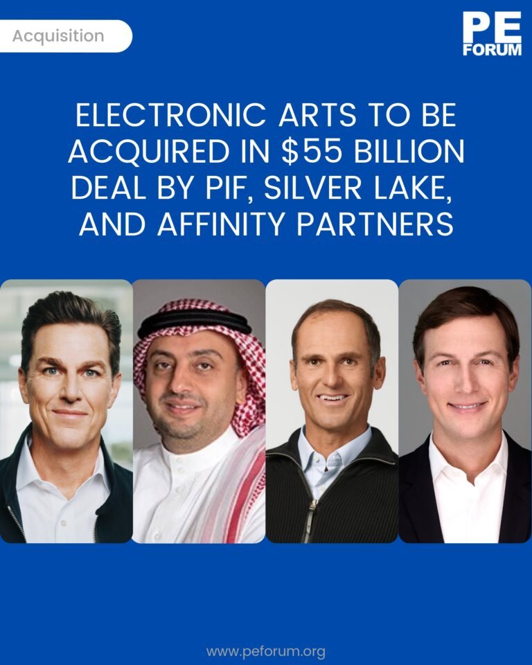 Electronic Arts (EA) to Be Acquired in $55 Billion All-Cash Deal by Public Investment Fund (PIF), Silver Lake, and Affinity Partners