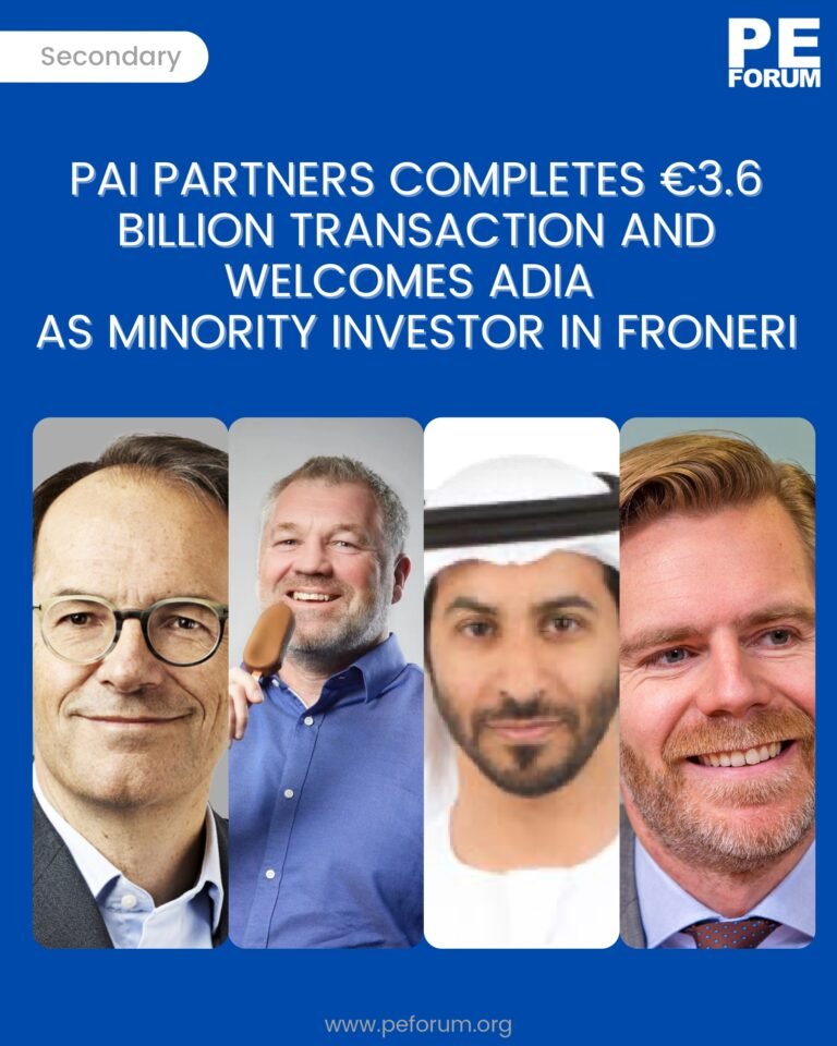 PAI Partners Completes €3.6 Billion Transaction and Welcomes Abu Dhabi Investment Authority (ADIA) as Minority Investor in Froneri