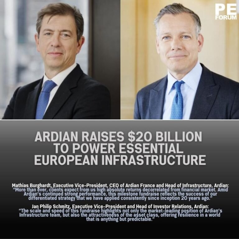 Ardian Raises $20 Billion to Power Essential European Infrastructure