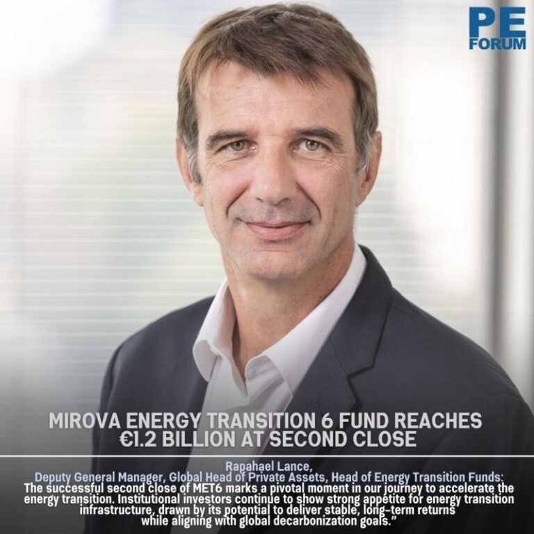 Mirova Energy Transition 6 Fund Reaches €1.2 Billion at Second Close