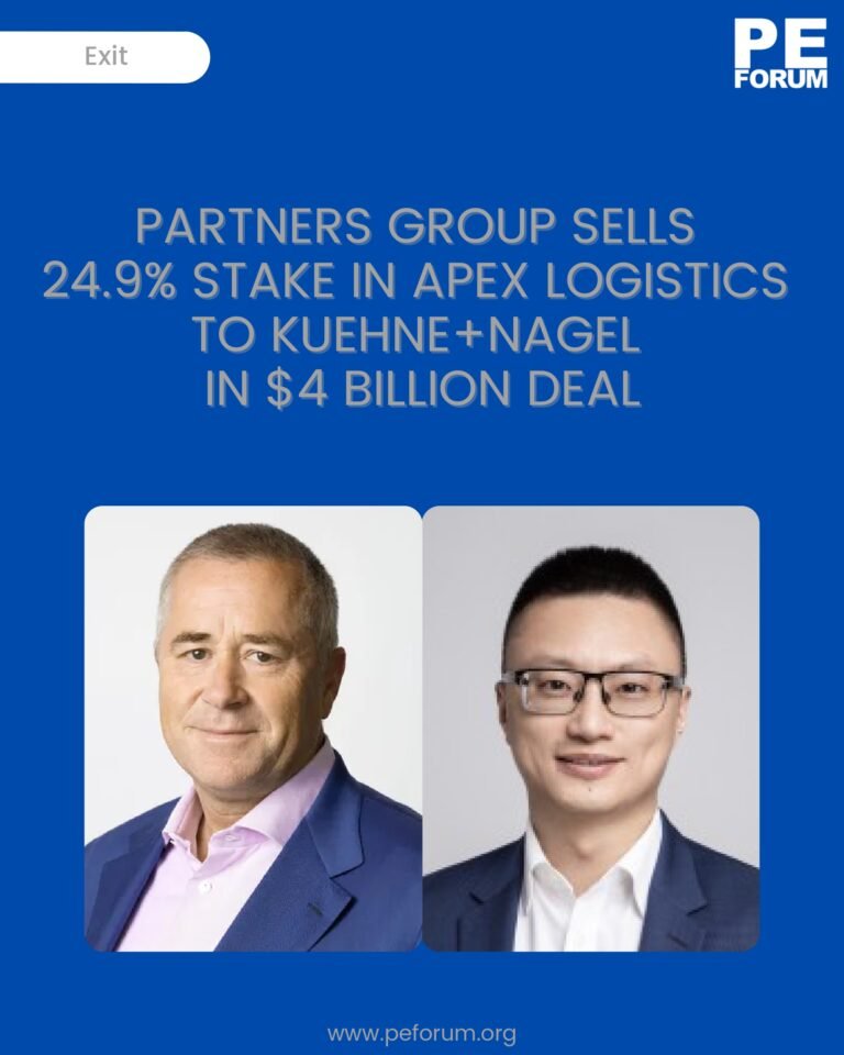 Partners Group Sells 24.9% Stake in Apex Logistics International to Kuehne+Nagel in USD 4 Billion Deal