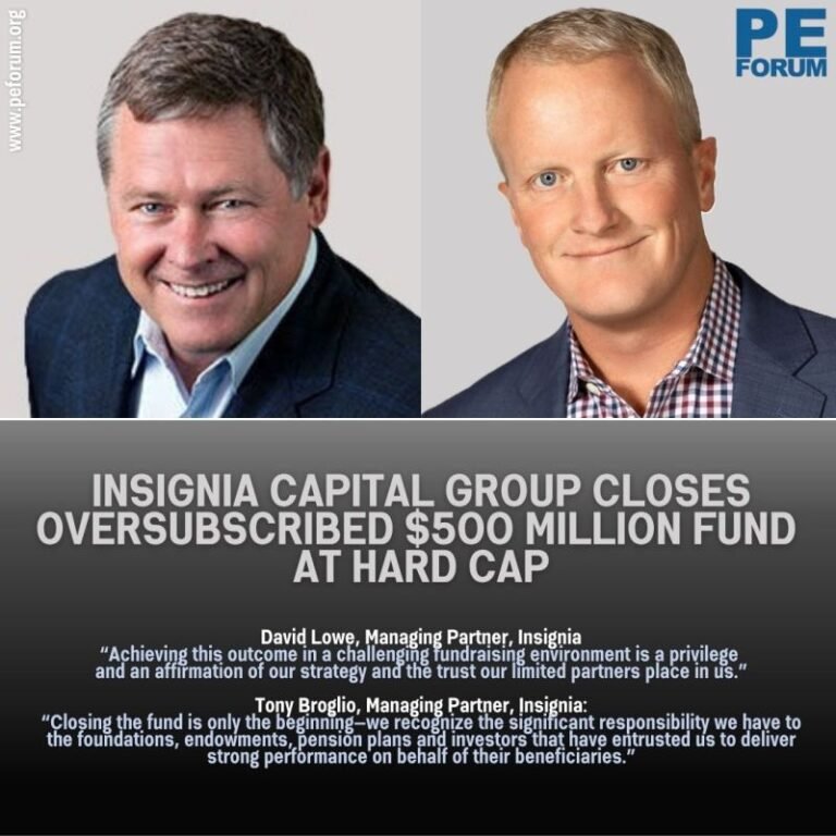 Insignia Capital Group Closes Oversubscribed $500 Million Fund at Hard Cap