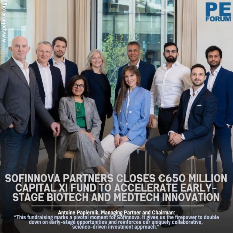 Sofinnova Partners Closes €650 Million Capital XI Fund to Accelerate Early-Stage Biotech and Medtech Innovation