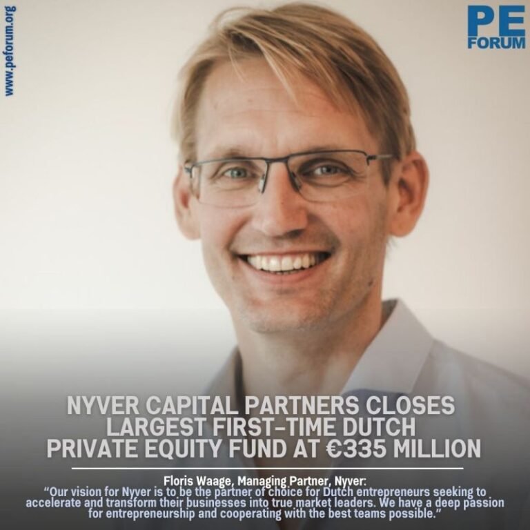 Nyver Capital Partners Closes Largest First-Time Dutch Private Equity Fund at €335 Million