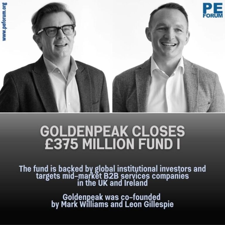 Goldenpeak closes £375 Million Fund I