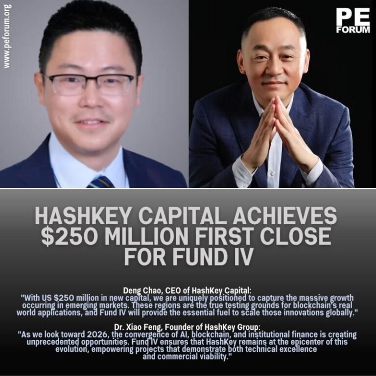HashKey Capital Achieves US$250 Million First Close for Fund IV, Targeting US$500 Million in Total Commitments