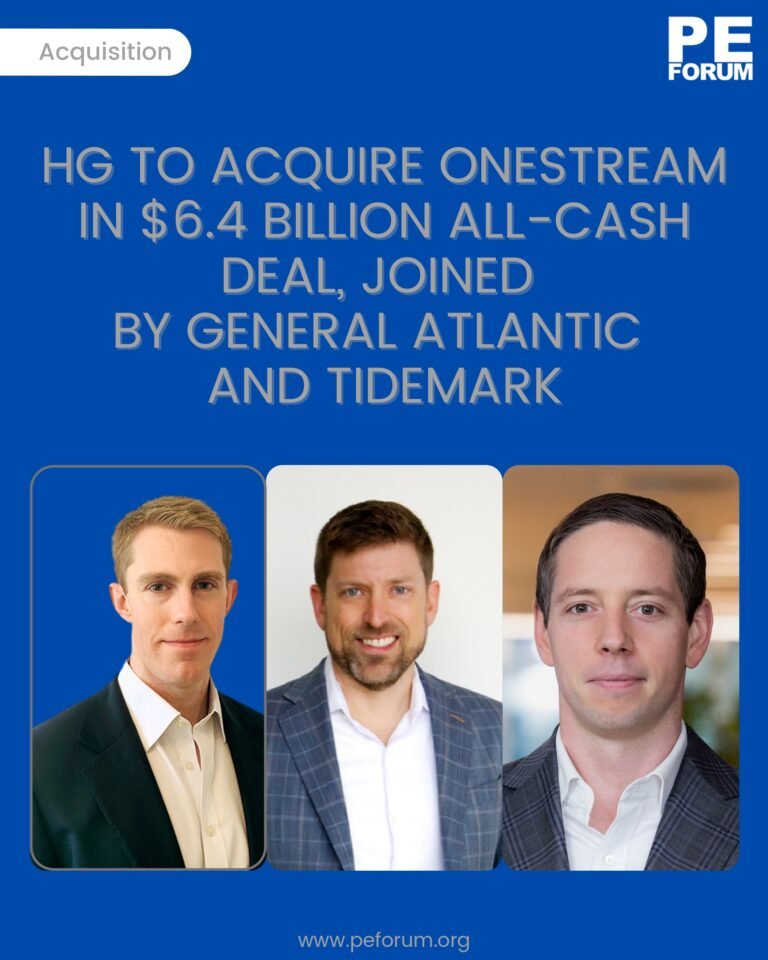 Hg to Acquire OneStream Software, Inc. in $6.4 Billion All-Cash Deal, Joined by General Atlantic and Tidemark