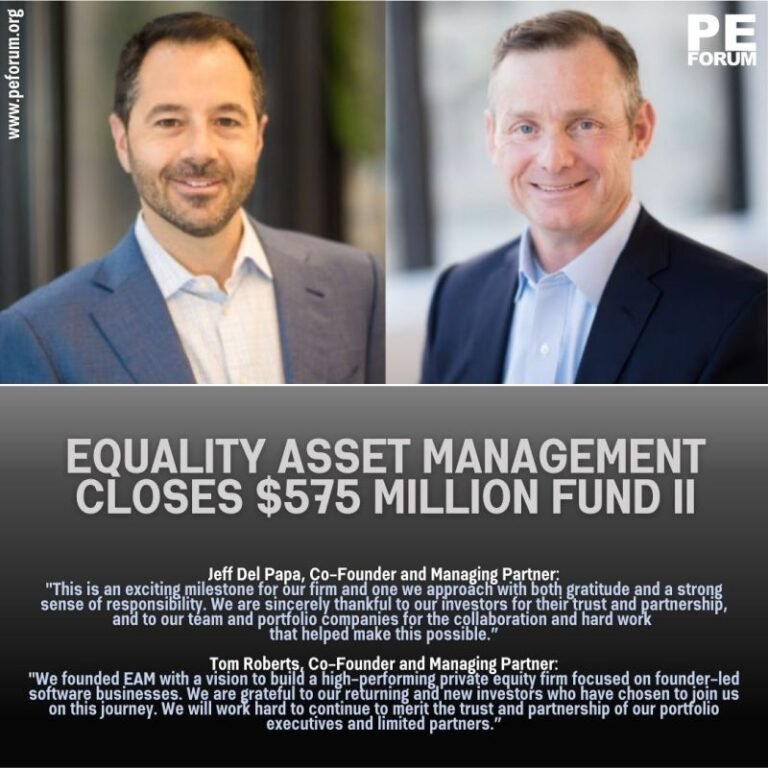 EAM (Equality Asset Management) Closes $575 Million Fund II