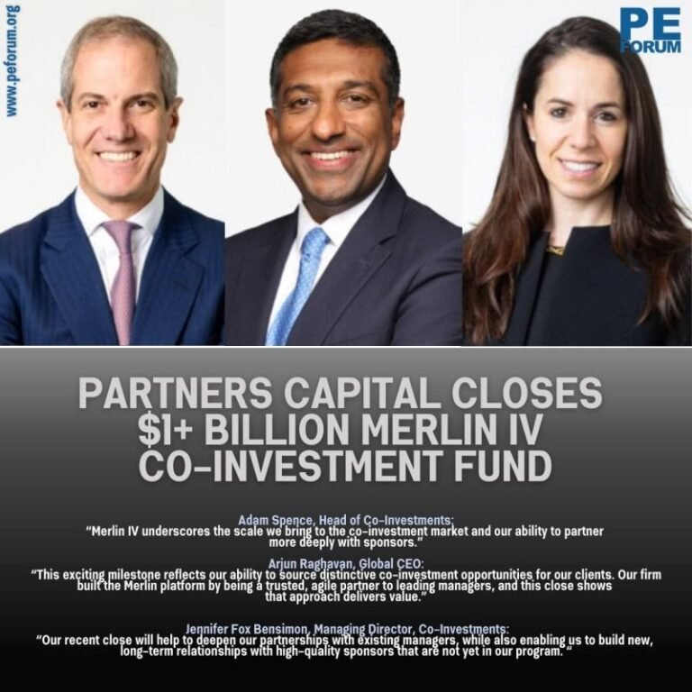 Partners Capital Closes $1+ Billion Merlin IV Co-Investment Fund