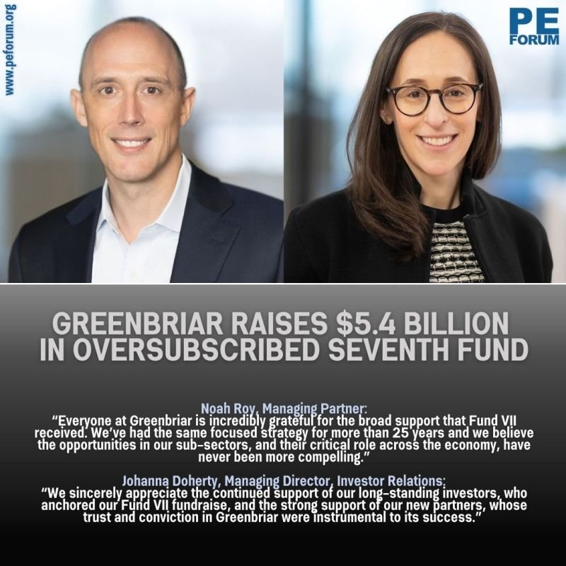 Greenbriar Equity Group Raises $5.4 Billion in Oversubscribed Seventh Fund