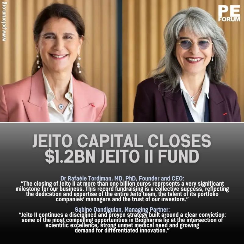 JEITO Capital closes $1.2bn Jeito II fund, strengthening its position as a leading European Biopharma investor