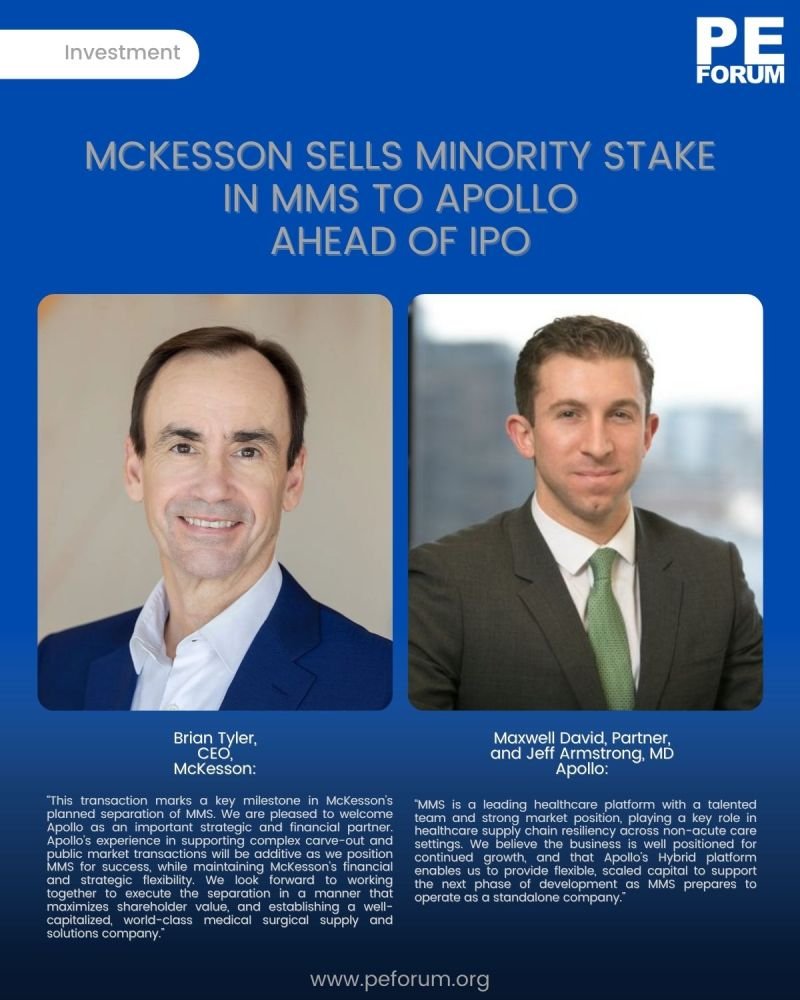 McKesson Sells Minority Stake in MMS to Apollo Global Management, Inc. Ahead of IPO