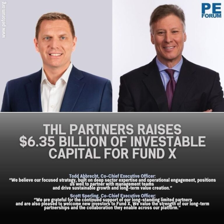 THL Partners Raises $6.35 Billion of Investable Capital for Fund X