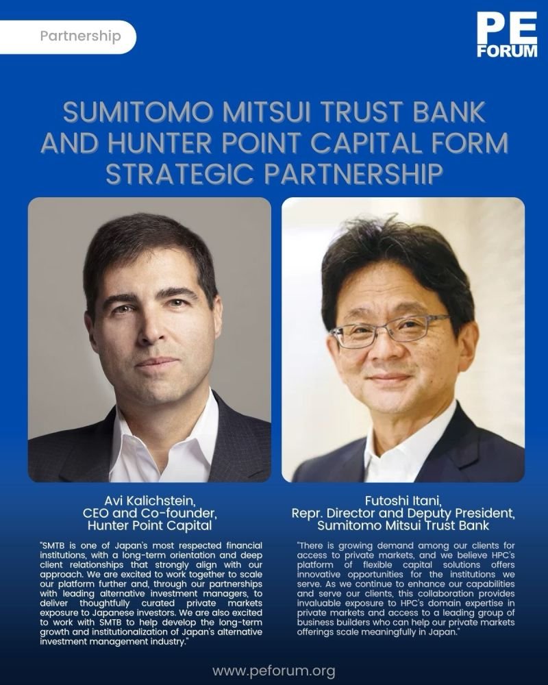Sumitomo Mitsui Trust Bank and Hunter Point Capital LP Form Long-Term Strategic Partnership