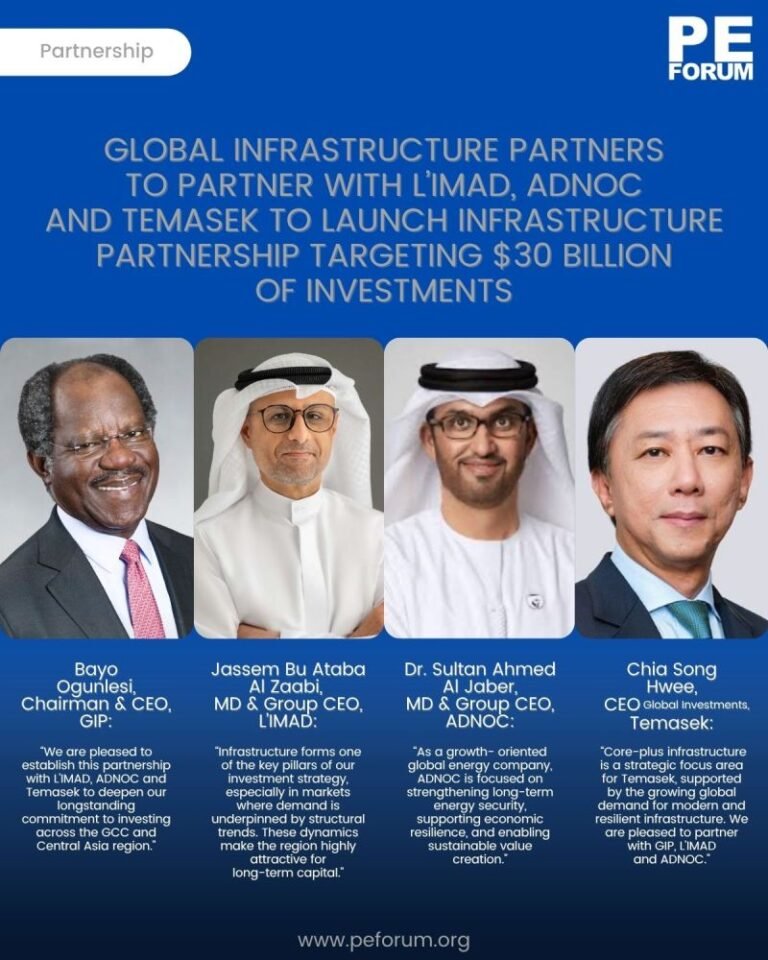 Global Infrastructure Partners (GIP), a Part of BlackRock, to Partner with L’IMAD, ADNOC Group and Temasek to Launch GCC and Central Asia-Focused Infrastructure Partnership Targeting $30 Billion of Investments