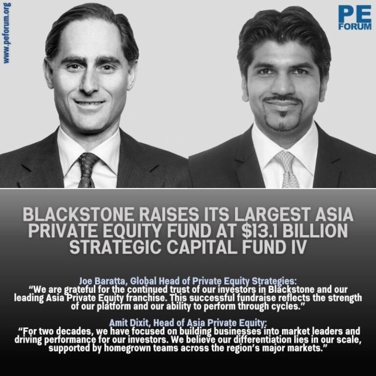 Blackstone Raises its Largest Asia Private Equity Fund at $13.1 Billion