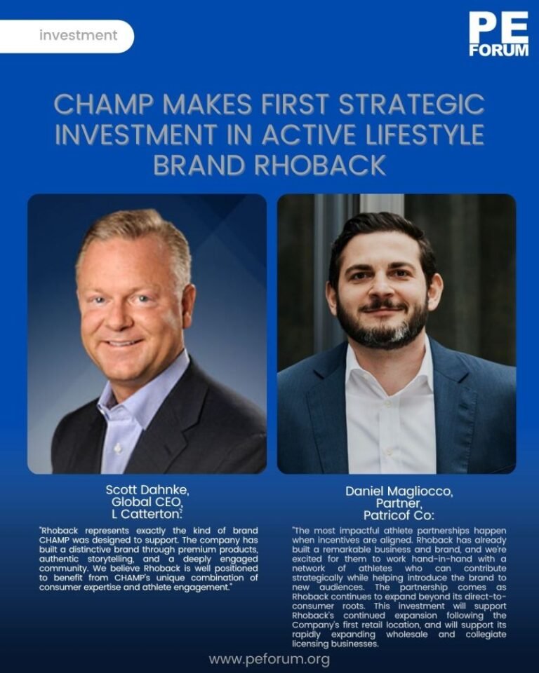 CHAMP Makes First Strategic Investment in Active Lifestyle Brand Rhoback