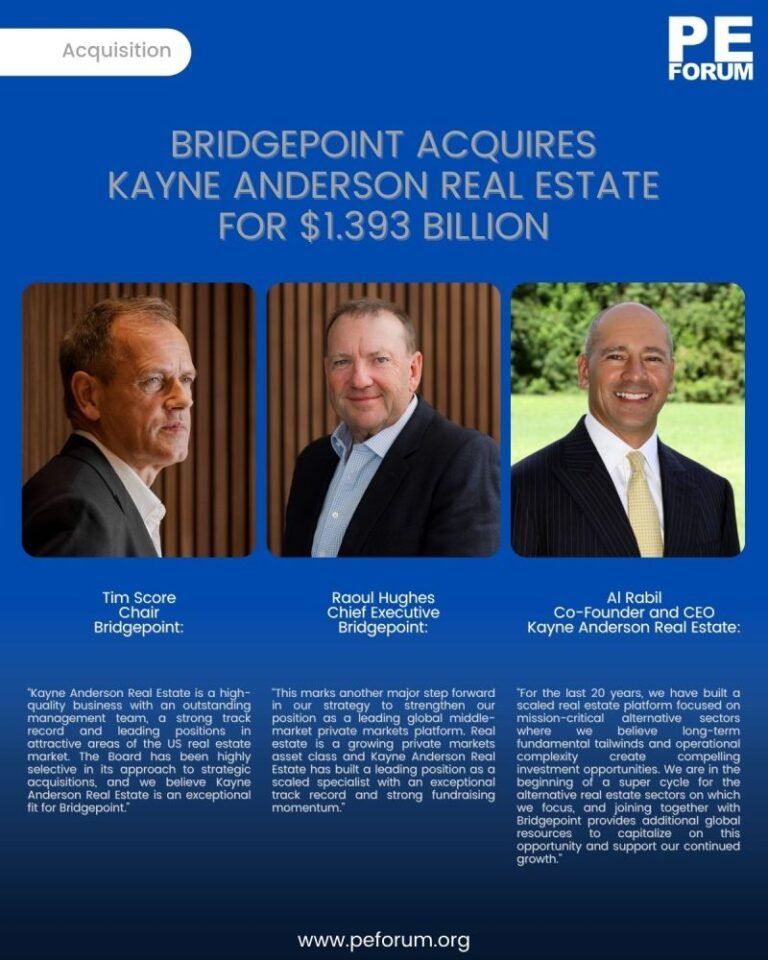 Bridgepoint Group Acquires Kayne Anderson Real Estate for $1.393 Billion