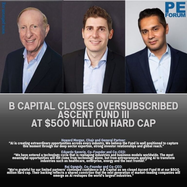 B Capital Closes Oversubscribed Ascent Fund III at $500 Million Hard Cap