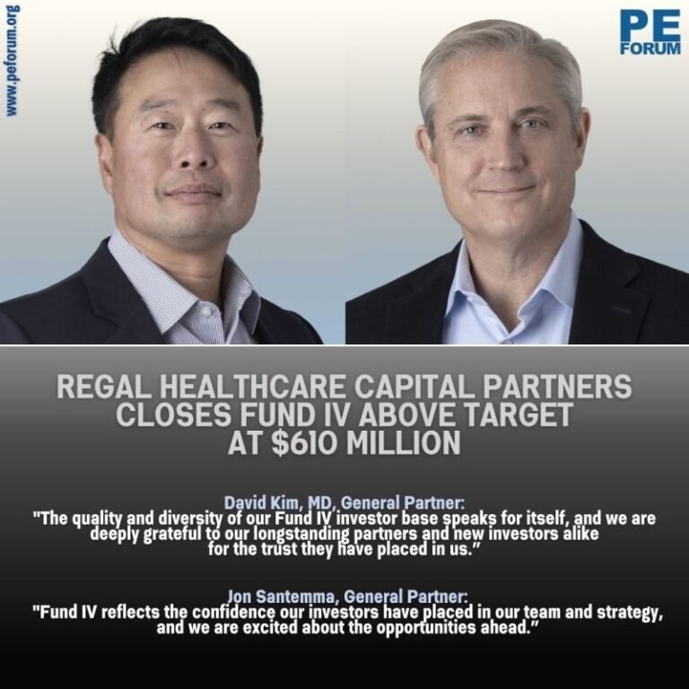 Regal Healthcare Capital Partners Closes Fund IV Above Target at $610 Million