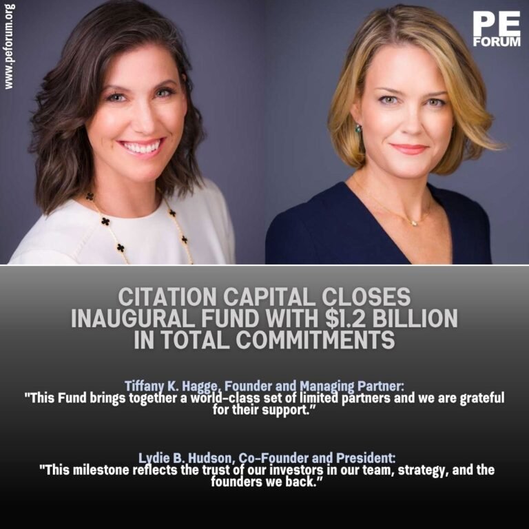 Citation Capital Closes Inaugural Fund I at $1.2 Billion of Investable Capital
