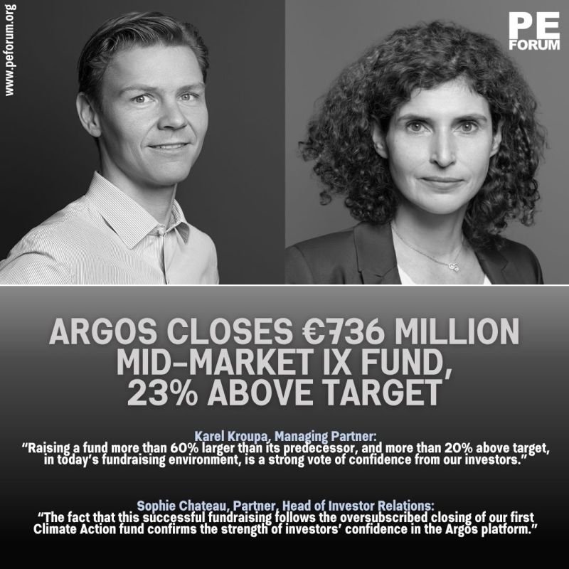 Argos Fund Closes €736 Million Mid-Market IX Fund, 23% Above Target